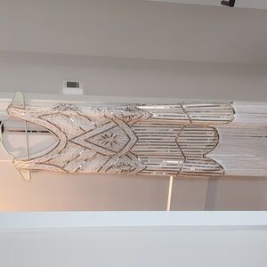 Gatsby white and gold beaded XS Dress NWOT